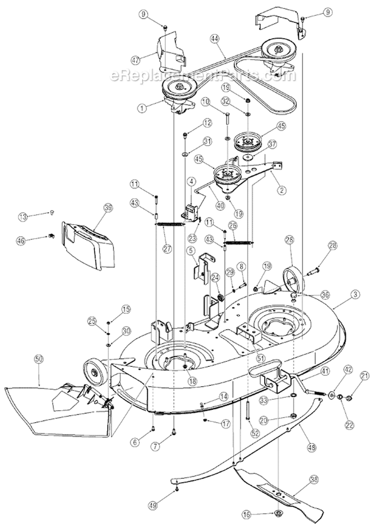 Page A Diagram and Parts List for 13A3791G700 2005 Yard Machines Lawn Tractor